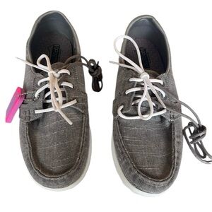 NWT Skechers women’s On The Go Boat Shoes Lace Up Gray 7.5